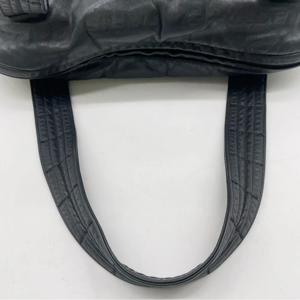Chanel Black Calfskin Rue Cambon Embossed Unlimited Shoulder Bag - Picture 11 of 14